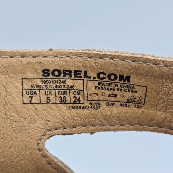 NWOT Sorel Cameron Platform Lace Sandals, Honest Beige, Women's 7 - Picture 8 of 12